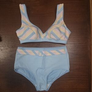 Vintage 1960's High Waisted Bikini Set